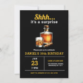 Invitation Surprise 30e Whiskey Cigar Bourbon fête d'annivers (Devant)