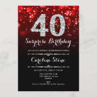 Surprise 40e anniversaire - Argent rouge noir
