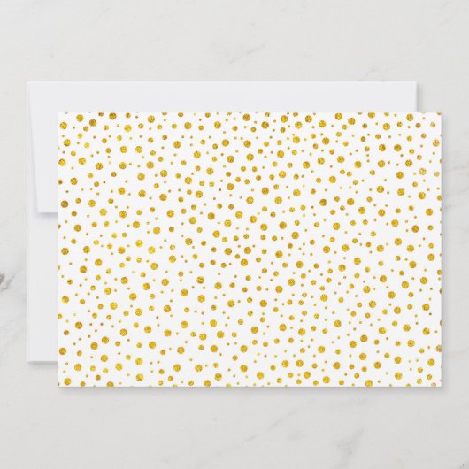 Invitation Surprise 40e anniversaire avec photo - Or blanc (Dos)