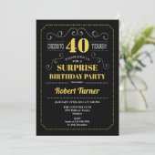 Invitation Surprise 40e anniversaire - Black Gold (Debout devant)