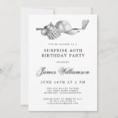 Invitation SURPRISE 40e Anniversaire Golf Thème (Devant)