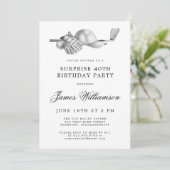 Invitation SURPRISE 40e Anniversaire Golf Thème (Debout devant)