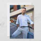 Invitation Surprise 40e anniversaire Marine Blue Gold Ballons (Dos)