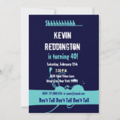 Invitation SURPRISE 40e anniversaire Modèle bleu et aquatique (Dos)