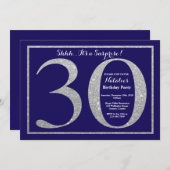 Invitation Surprise 40e anniversaire Parties scintillant d'ar (Devant / Derrière)