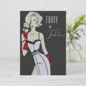 Invitation Surprise 40e anniversaire Quarante et fabuleuse ép (Debout devant)