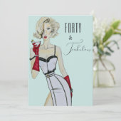 Invitation Surprise 40e anniversaire Quarante et fabuleuse ép (Debout devant)