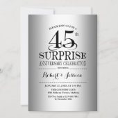 Invitation Surprise 45e anniversaire de Mariage - Argent (Devant)