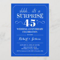 Surprise 45e anniversaire de mariage - Bleu saphir