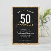 Invitation Surprise 50 & Fabulous Gold Parties scintillant fê (Debout devant)