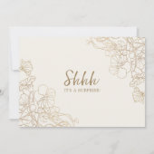 Invitation Surprise 50e anniversaire avec photo - Floral or (Dos)