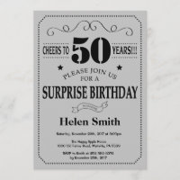 Surprise 50e anniversaire Black and Silver Grey