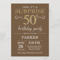 Surprise 50e anniversaire Brown et Parties scintil