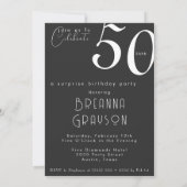 Invitation Surprise 50e anniversaire Cinquante et fabuleuse é (Dos)