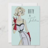 Invitation Surprise 50e anniversaire Cinquante et fabuleuse é (Devant)