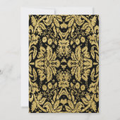 Invitation Surprise 50e anniversaire de la fête - Gold Black  (Dos)