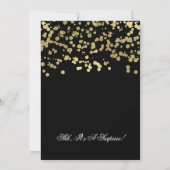 Invitation Surprise 50e anniversaire de la fête Gold Foil Con (Dos)