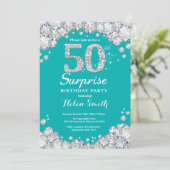 Invitation Surprise 50e anniversaire Diamant Turquoise et Arg (Debout devant)
