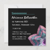 Invitation SURPRISE 50e anniversaire Fleur bleue rose F631 (Dos)