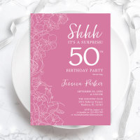 Surprise 50e anniversaire - Floral Pink