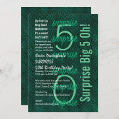 Invitation SURPRISE 50e anniversaire Forêt verte F215 (Devant / Derrière)