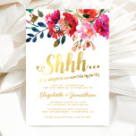 Invitation Surprise 50e anniversaire Mariage élégant floral<br><div class="desc">Surprise 50e anniversaire mariage invitations avec un arrière - plan blanc classique, aquarelle florale, un titre stylisé faux feuille d'or typographique et un modèle de fête d'anniversaire moderne. Pour plus de personnalisation, cliquez sur le bouton "Customiser" pour modifier ce modèle. Tous les styles, couleurs et tailles de texte peuvent être...</div>