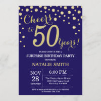 Surprise 50e anniversaire Marine Bleu et Diamant O