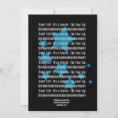 Invitation SURPRISE 50e anniversaire moderne Blue Stars W1758 (Dos)