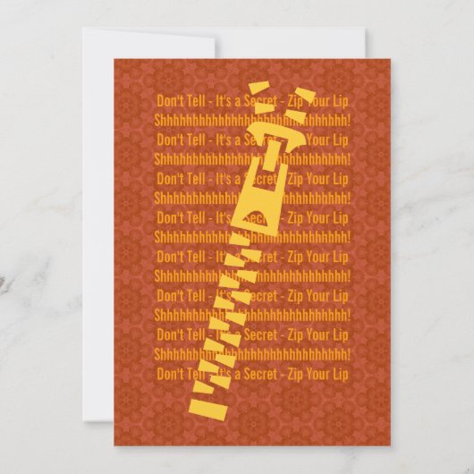 Invitation SURPRISE 50e anniversaire Orange Gold Gears B322 (Dos)