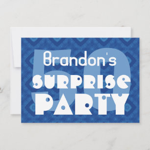 Invitation SURPRISE 50e anniversaire Partie Diamant bleu G4