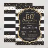 Invitation surprise 50e anniversaire. Parties scin (Devant / Derrière)