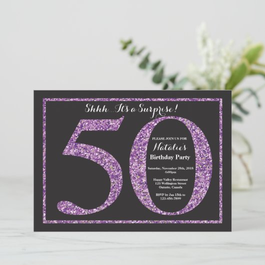 Invitation surprise 50e anniversaire Parties scint (Debout devant)