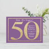 Invitation Surprise 50e anniversaire Parties scintillant viol (Debout devant)