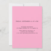 Invitation Surprise 50e anniversaire rose noir photo (Dos)