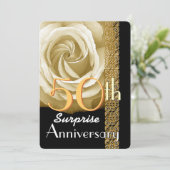 Invitation surprise 50e anniversaire Rose V01A (Debout devant)