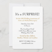 Invitation surprise 50e anniversaire Rose V01A (Dos)