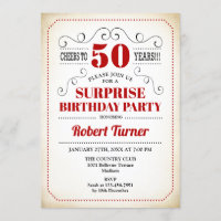 Surprise 50e anniversaire - Rouge Blanc Noir