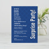 Invitation SURPRISE 50e anniversaire Royal Blue Ver 005 (Debout devant)