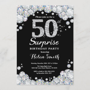Invitation surprise 50e anniversaire Silver Diamon