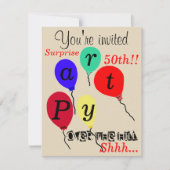 Invitation Surprise 50e au-dessus des Ballons de Colline (Devant)