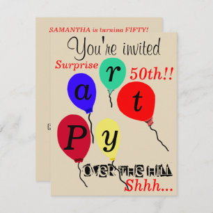 Invitation Surprise 50e au-dessus des Ballons de Colline