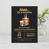 Invitation Surprise 50e Whiskey Cigar Bourbon fête d'annivers (Debout devant)