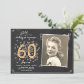 Invitation surprise 60 anniversaire Chalkboard Rus (Debout devant)