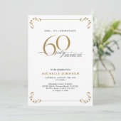 Invitation Surprise 60 & Fabulous Black & Gold Birthday (Debout devant)