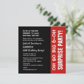 Invitation SURPRISE 60e année Anniversaire Red Stars Q004 (Debout devant)