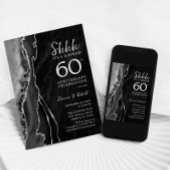 Invitation Surprise 60e anniversaire Black Silver