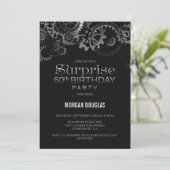 Invitation Surprise 60e anniversaire Black Silver Steampunk (Debout devant)