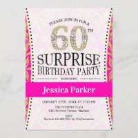 Surprise 60e anniversaire - Blanc Or rose