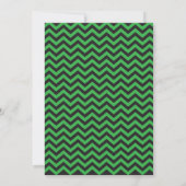 Invitation Surprise 60e anniversaire Chevron noir et vert (Dos)