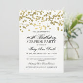 Invitation Surprise 60e anniversaire de fête Gold Foil Confet (Debout devant)